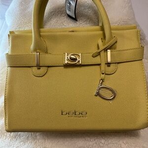 Bebe Mustard Satchel Bag